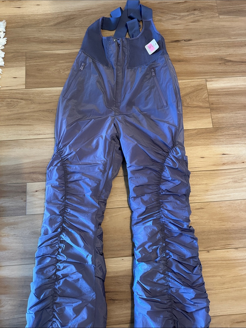 Free People Women’s Purple Snow Bib Pants - Durable Insulated NWOT